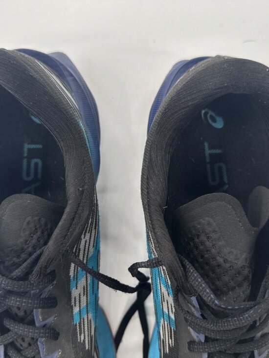 ASICS Novablast 3 Shoes Mens Size 12 Black Blue Running Sneakers Gym 1011B458 main image 6